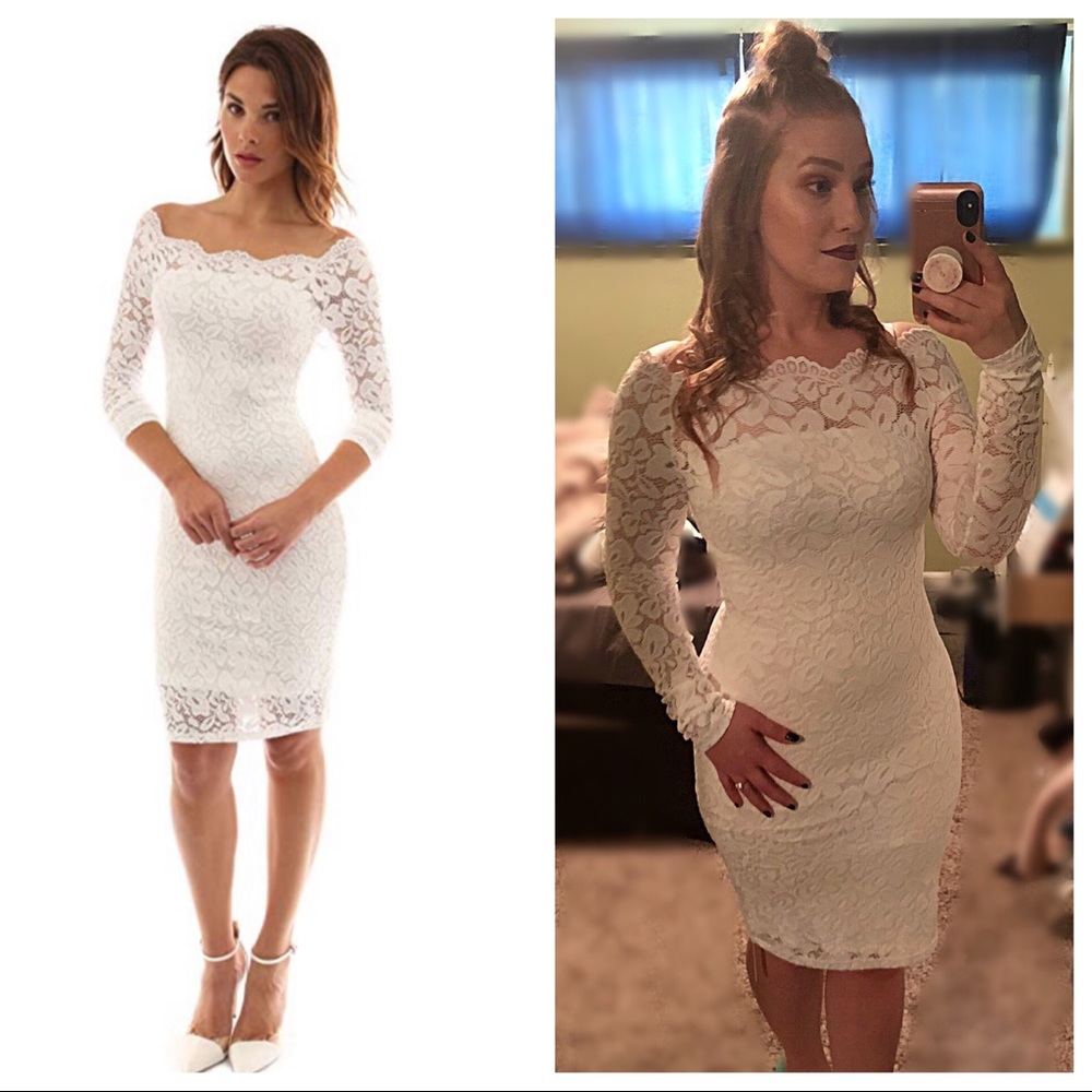 Lace Off Shoulder Dress